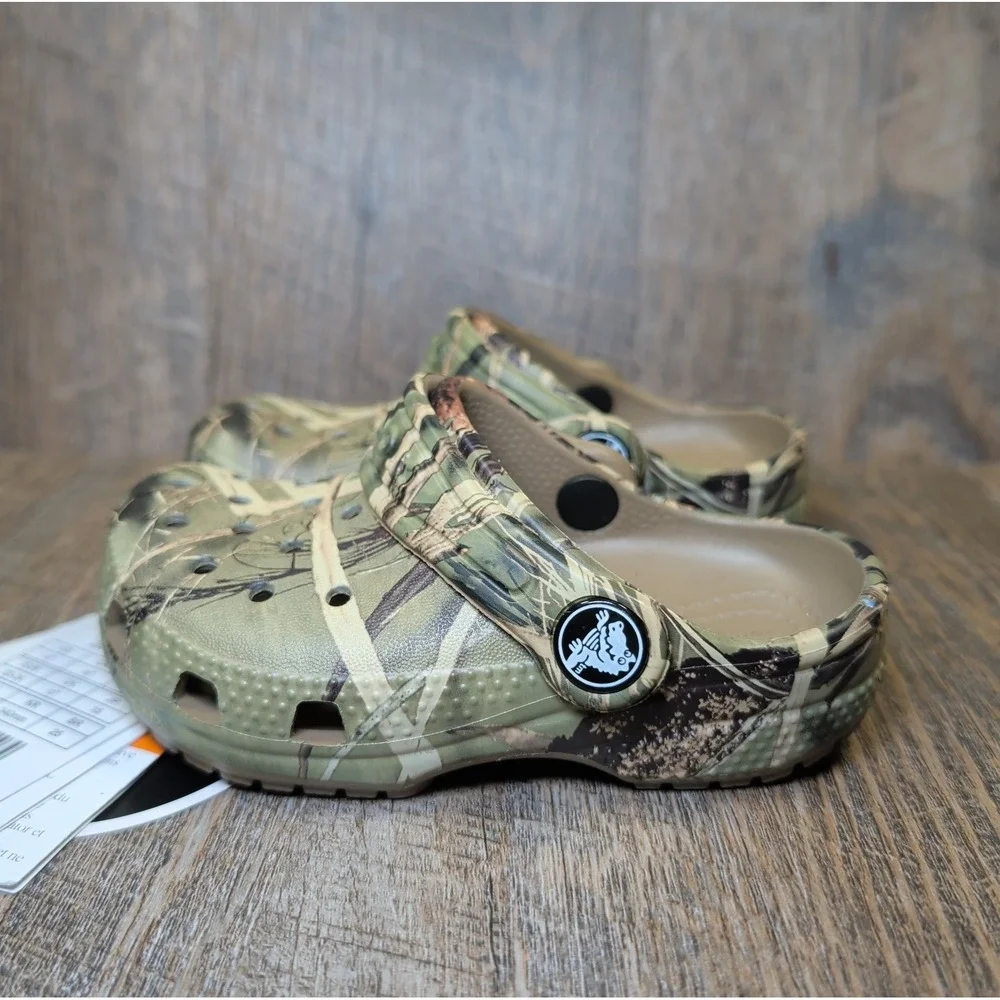 Crocs Classic Realtree Clog Toddler Baby Size C 7 Green Brown Camouflage Camo